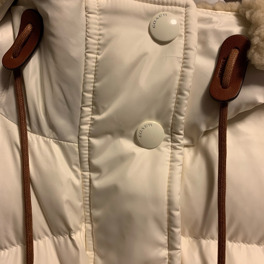 Coach off White Winter Coat